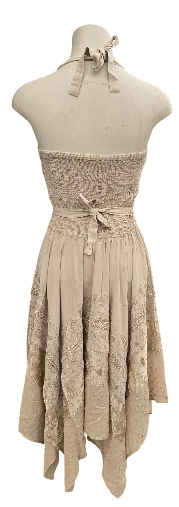 Boho Embroidered Halter Dress 389